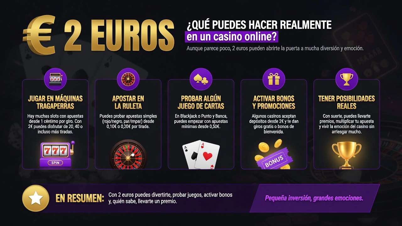 Qué puedes hacer realmente con 2 euros en un casino online