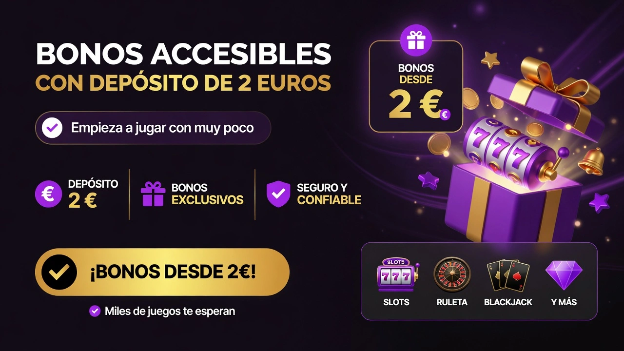 Bonos accesibles con depósito de 2 euros