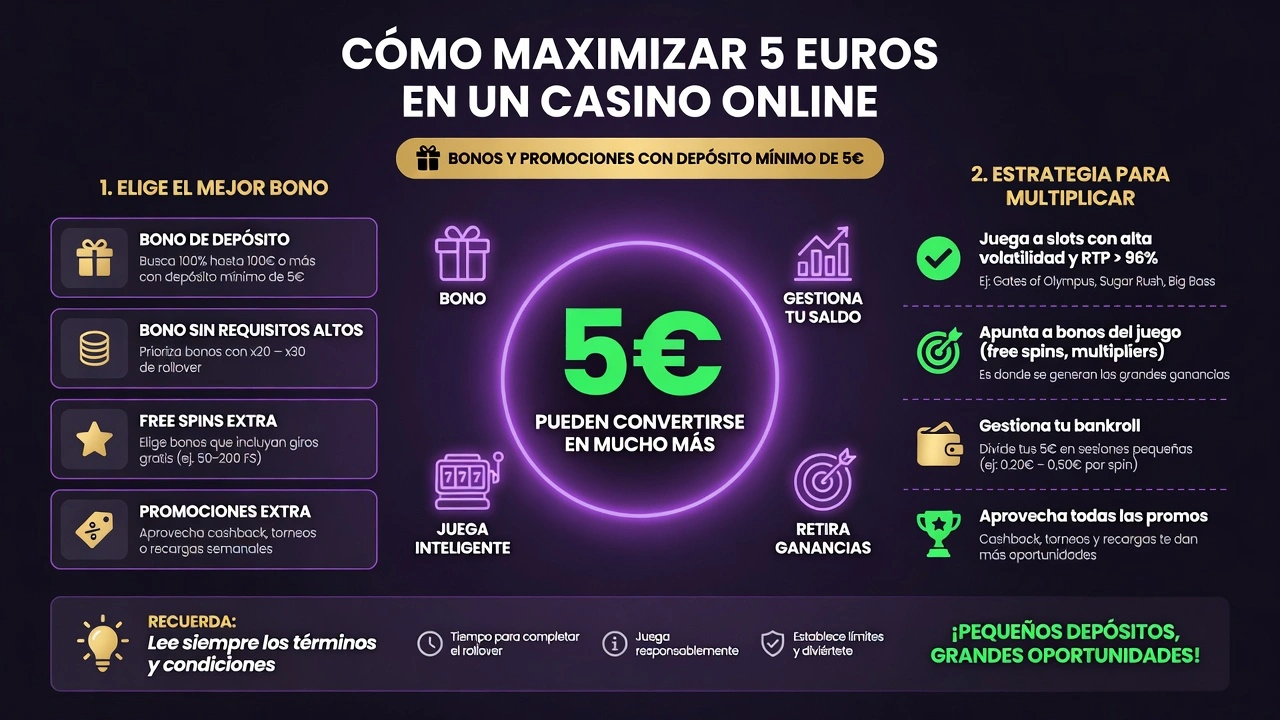 Cómo maximizar 5 euros en un casino online
