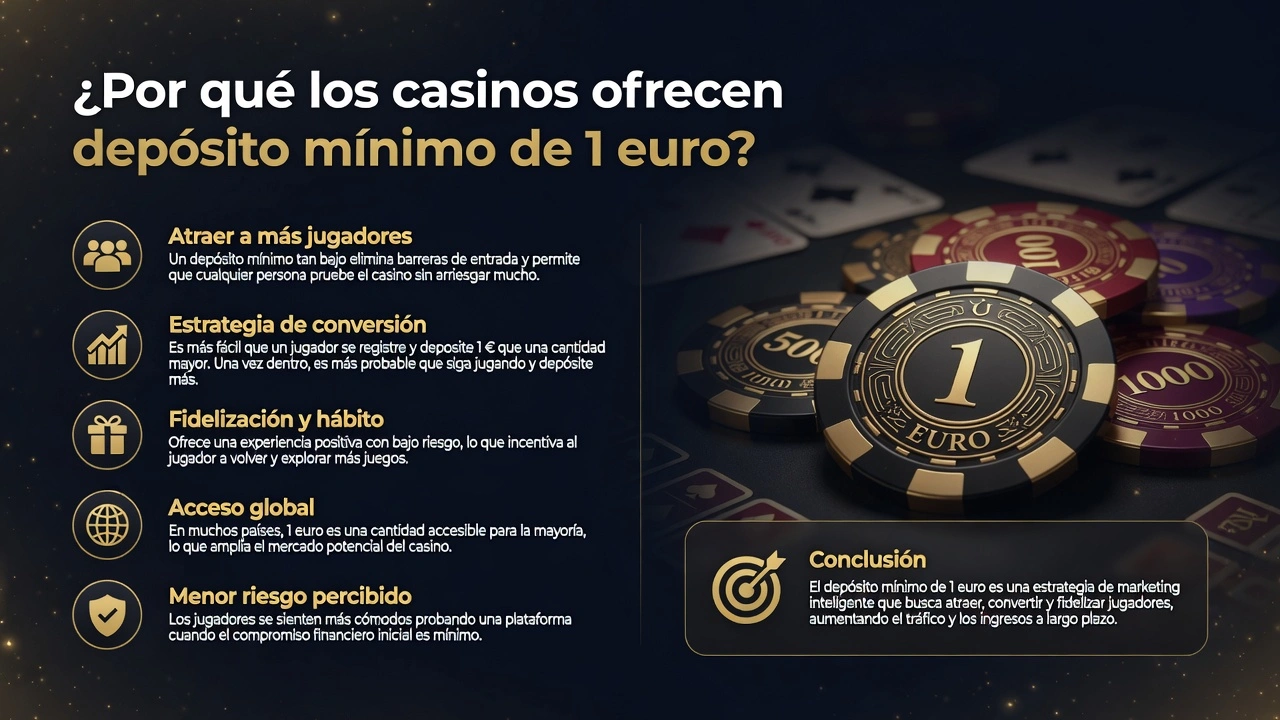 Por qué los casinos ofrecen depósito mínimo de 1 euro